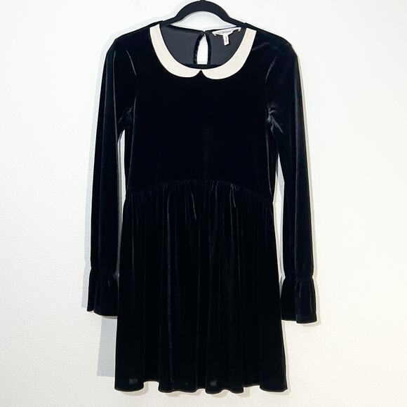 BCBG Velvet Dress Womens S Dollette Wednesday Addams Party Witchy Dark Academia - Picture 2 of 7